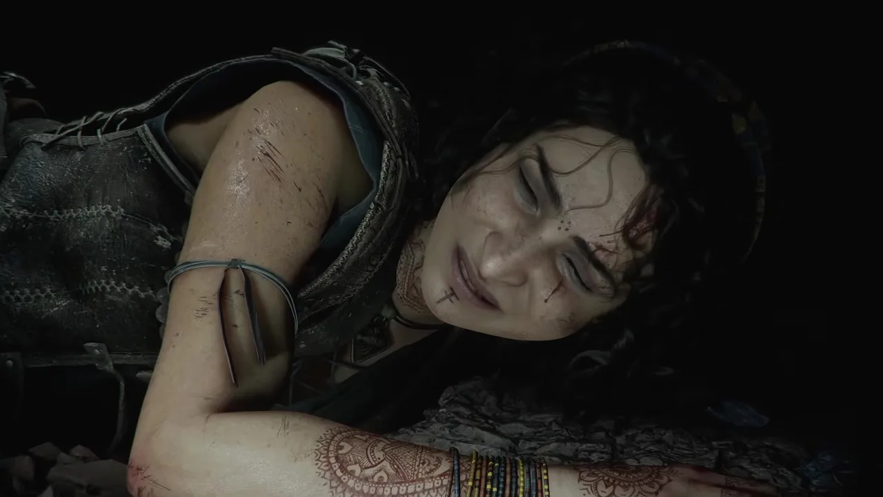 Sophia in the dark, lit from above, in Resonance