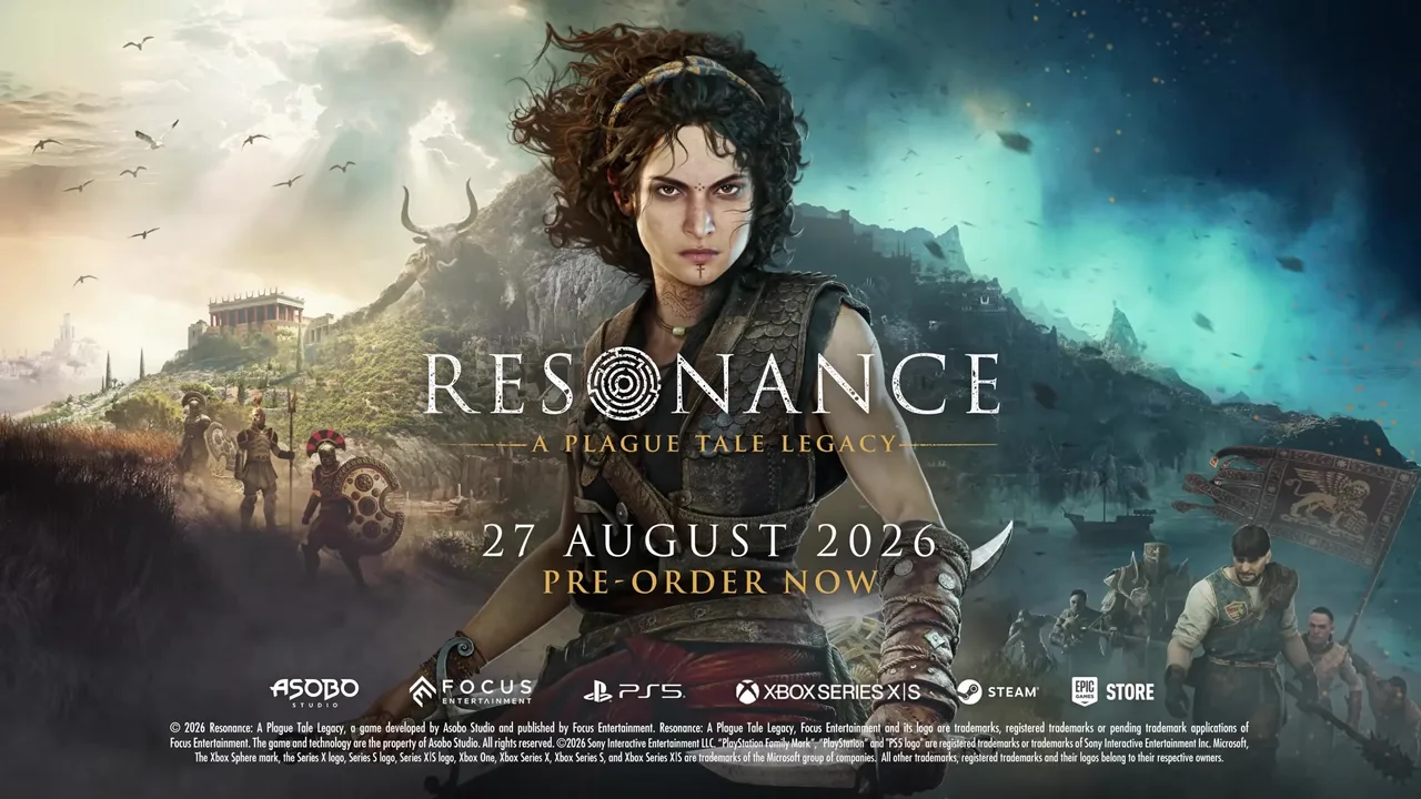 Resonance: A Plague Tale Legacy official key art with the August 27, 2026 release date
